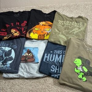 Grunt Style Knit Graphic Tees lot of Seven Men’s XL Excellent Condition